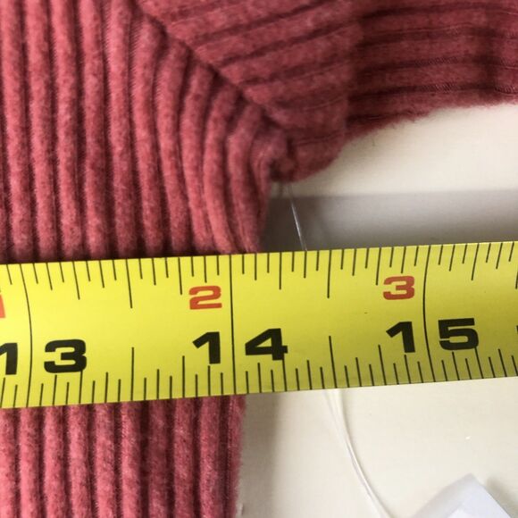 Old Navy Juniors Plush Tee Ribbed Long Sleeve Turtleneck MauveRose Medium NWT - Picture 6 of 16
